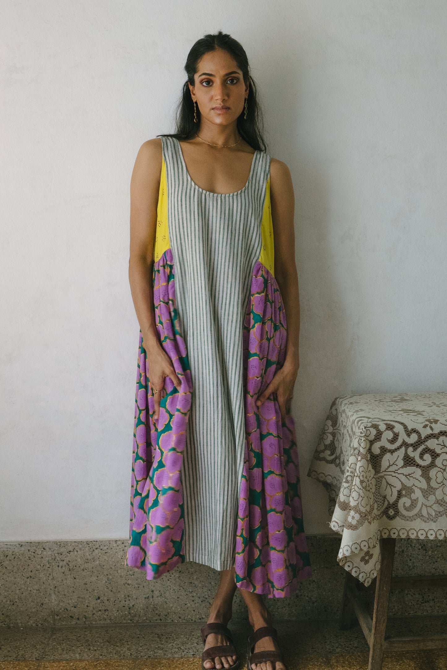 Blooming patchwork dress