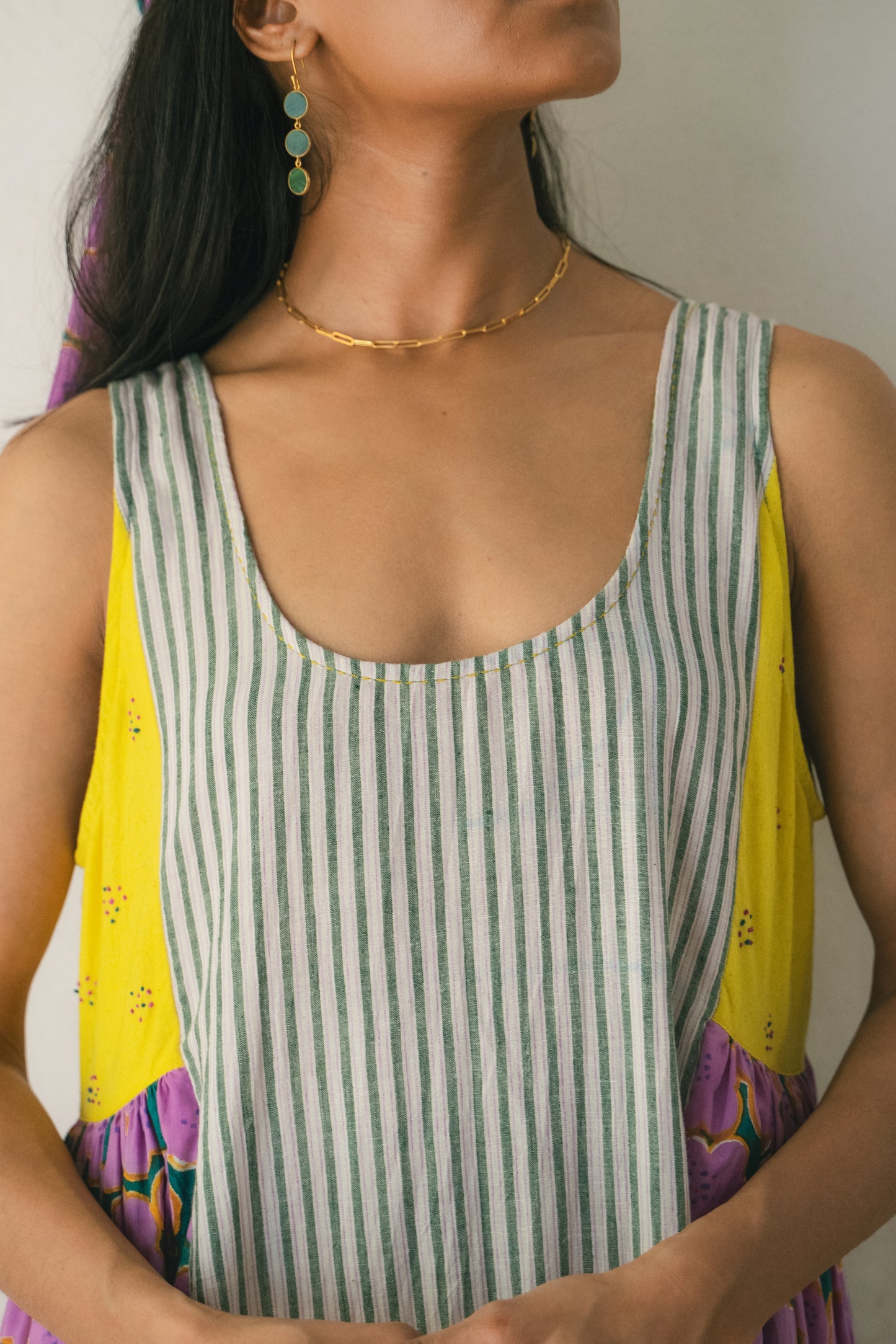 Blooming patchwork dress
