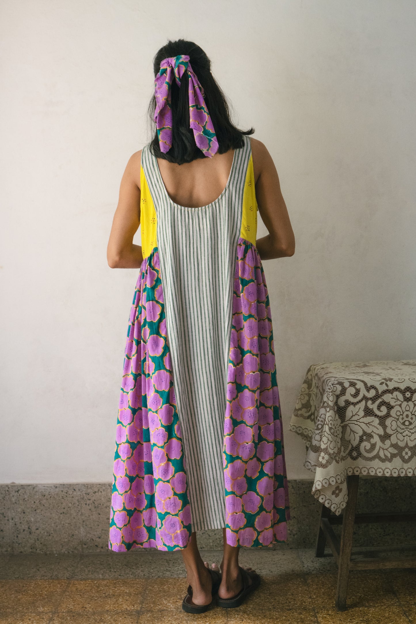 Blooming patchwork dress