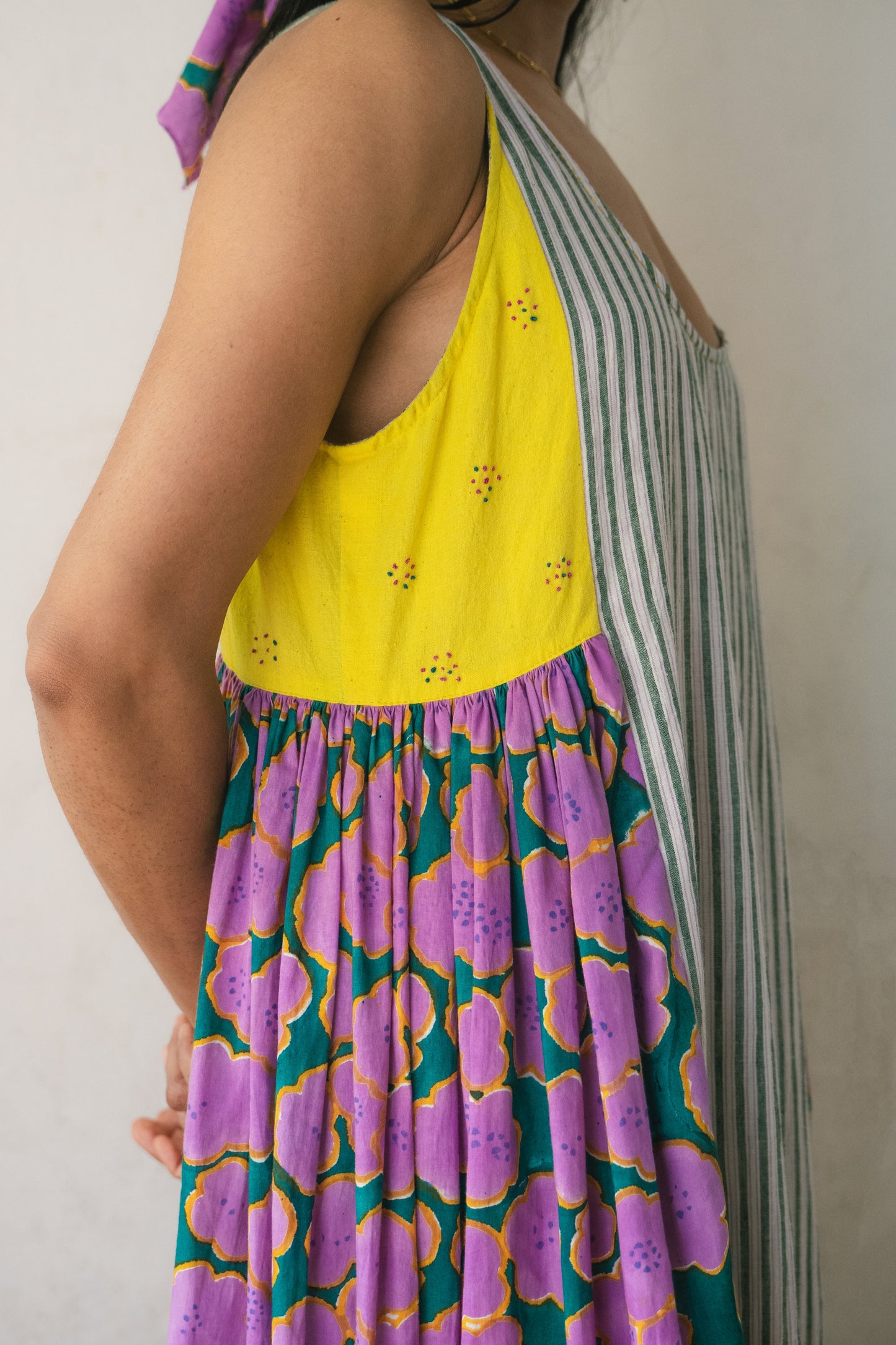 Blooming patchwork dress