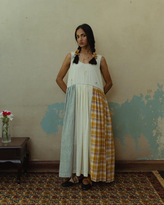 'Saki' patchwork dress