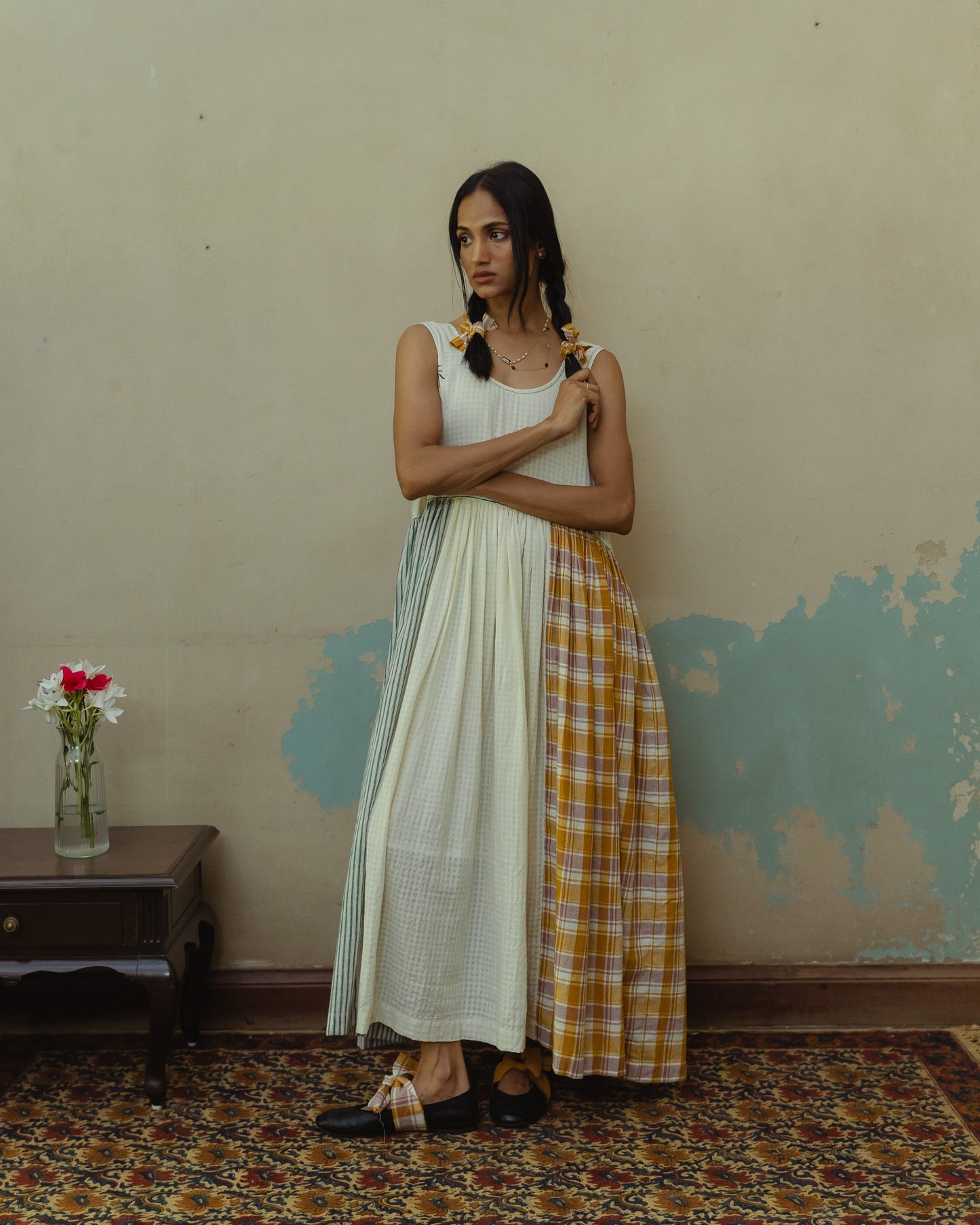 'Saki' patchwork dress