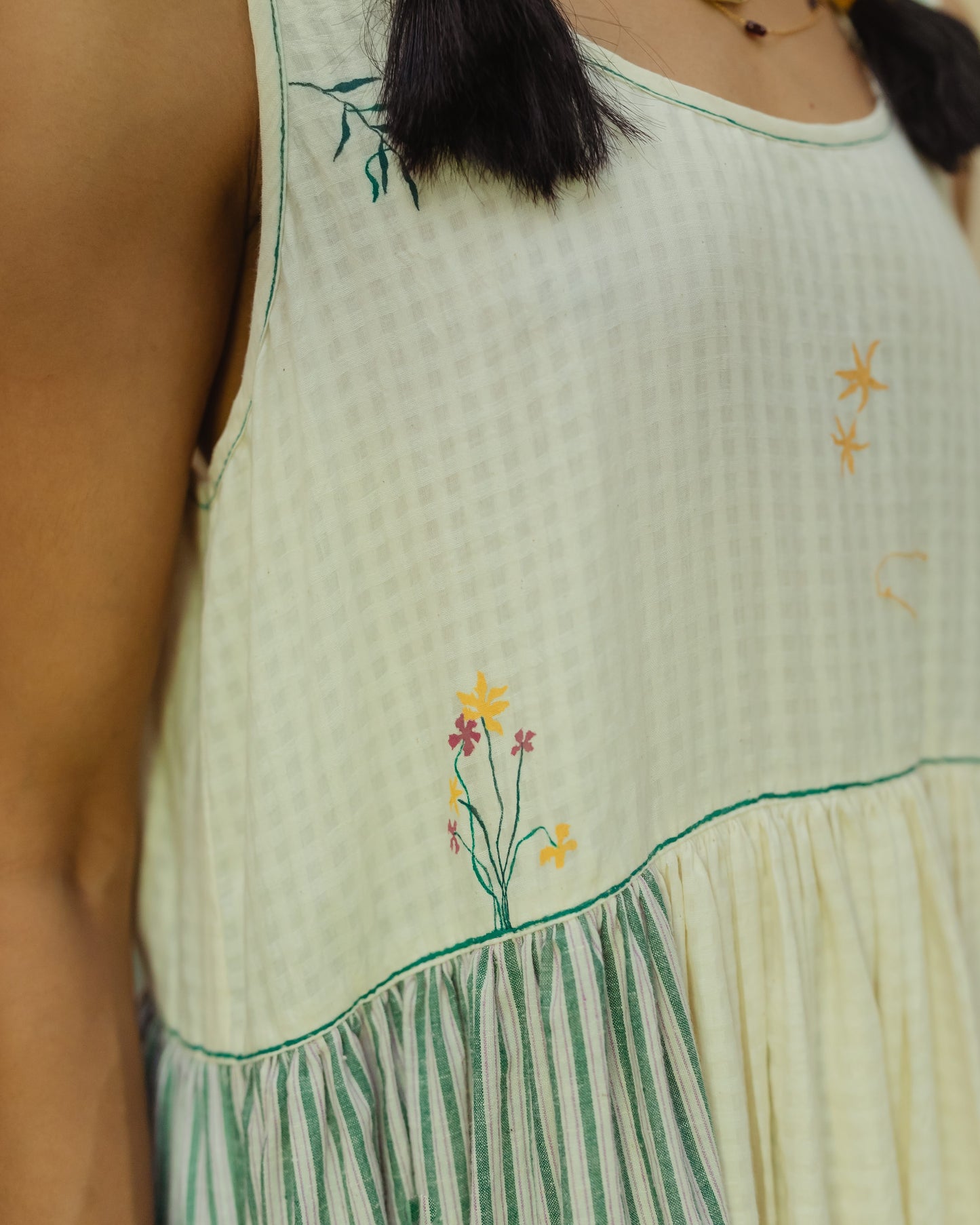 'Saki' patchwork dress
