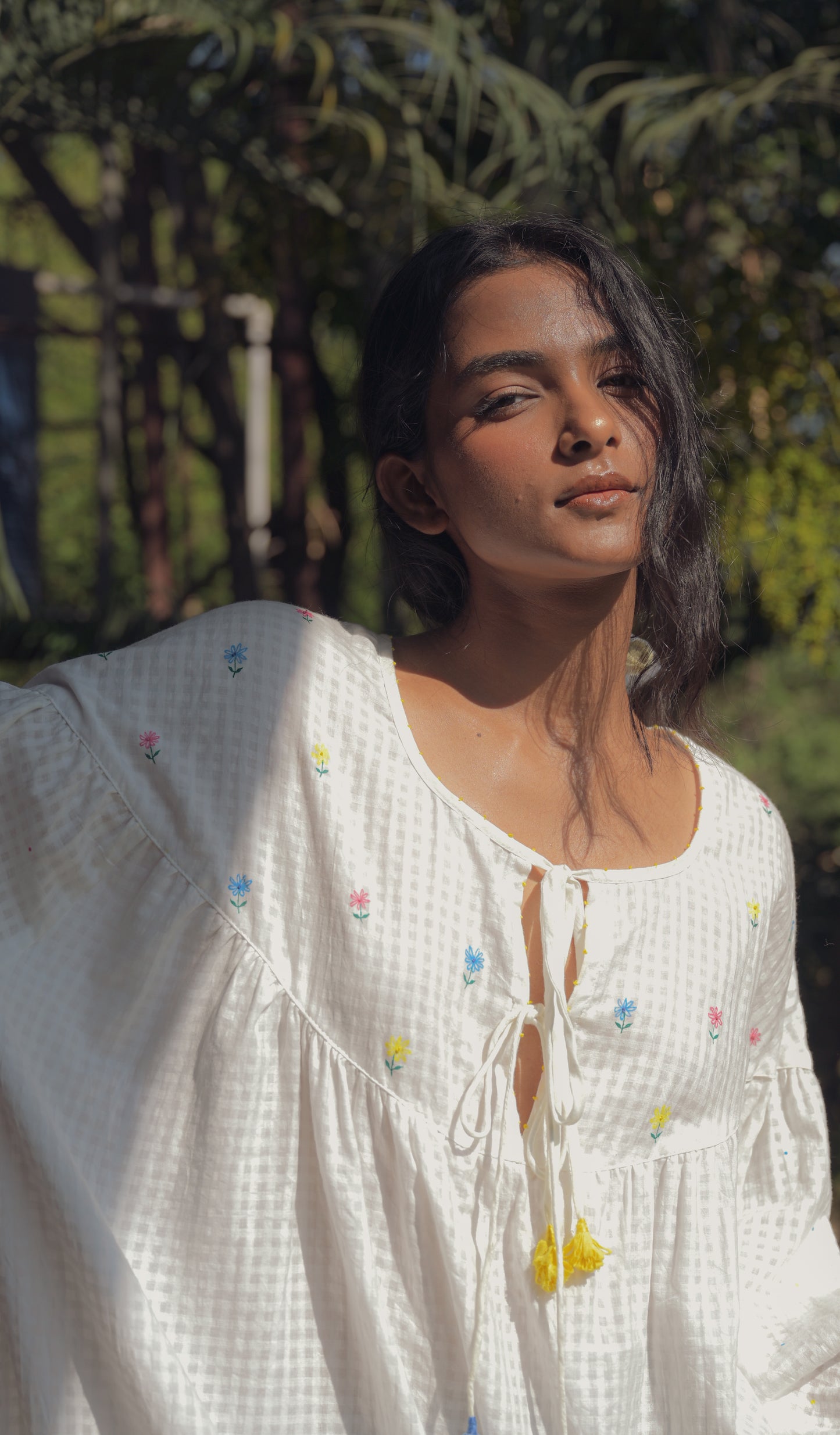 Flora oversized white dress