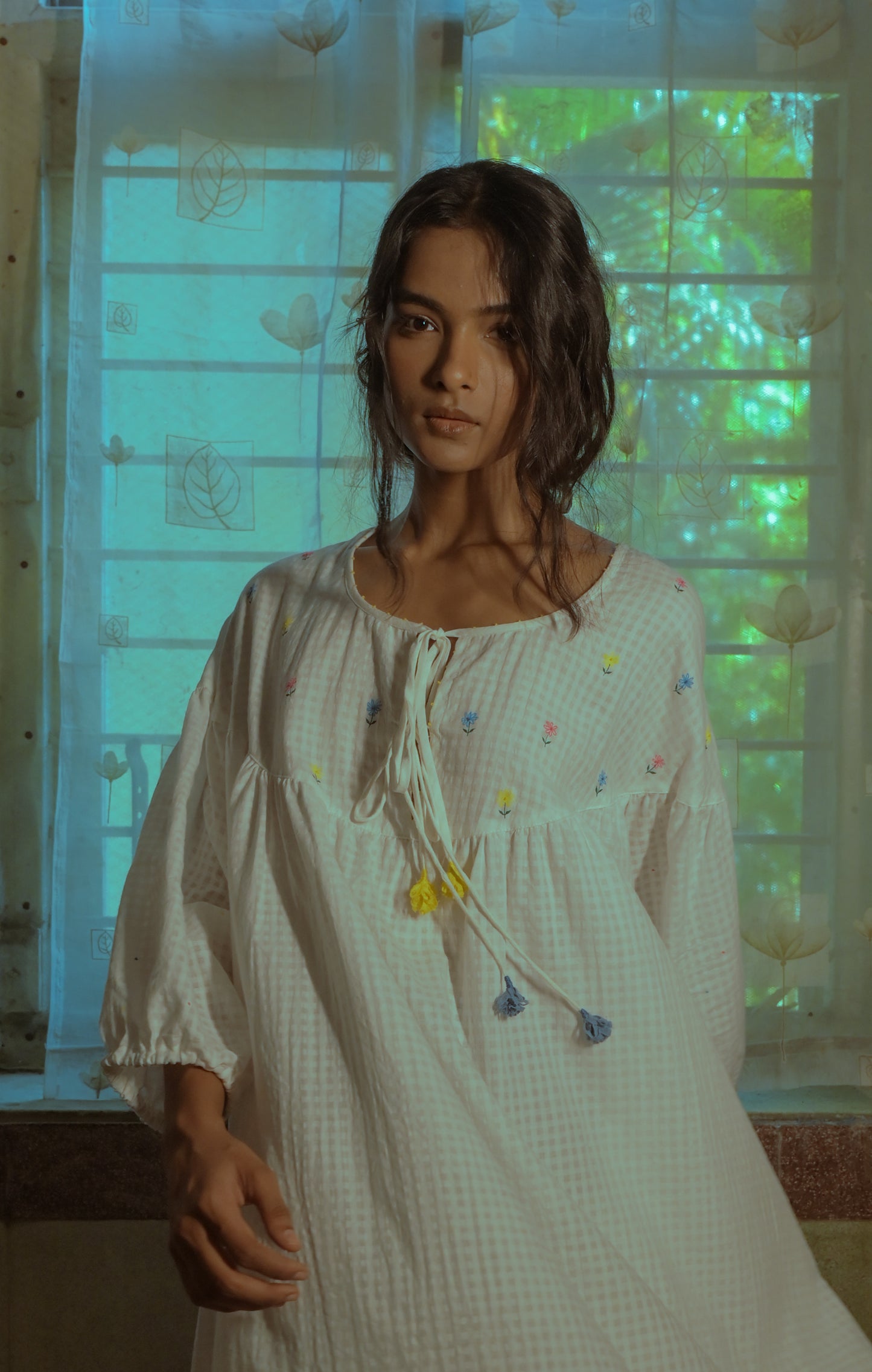 Flora oversized white dress