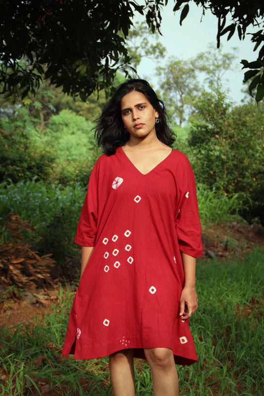 Cherry red Kaftan dress