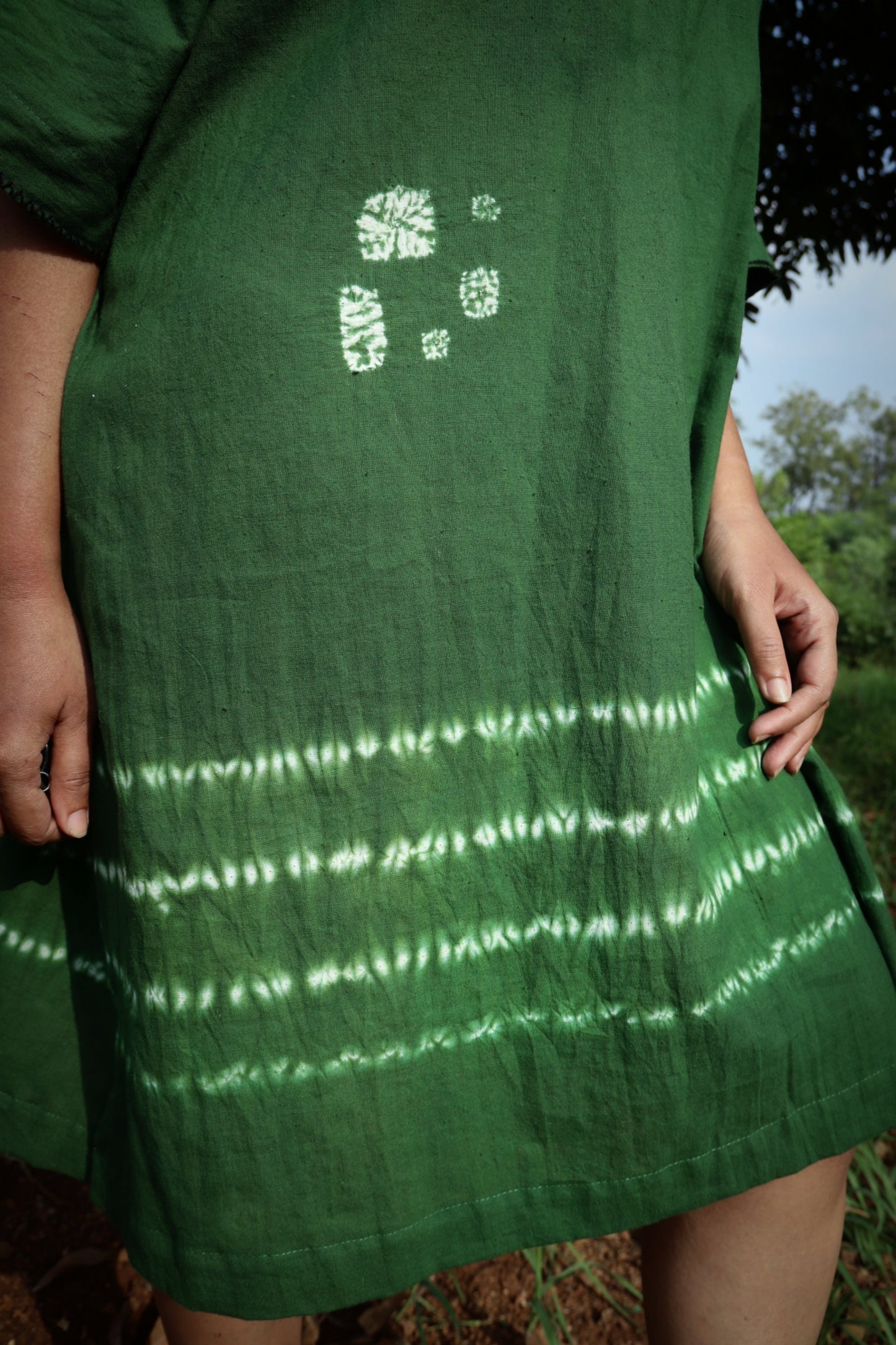 Basil green kaftan dress