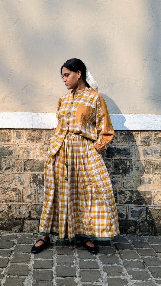 Ella long gathered skirt