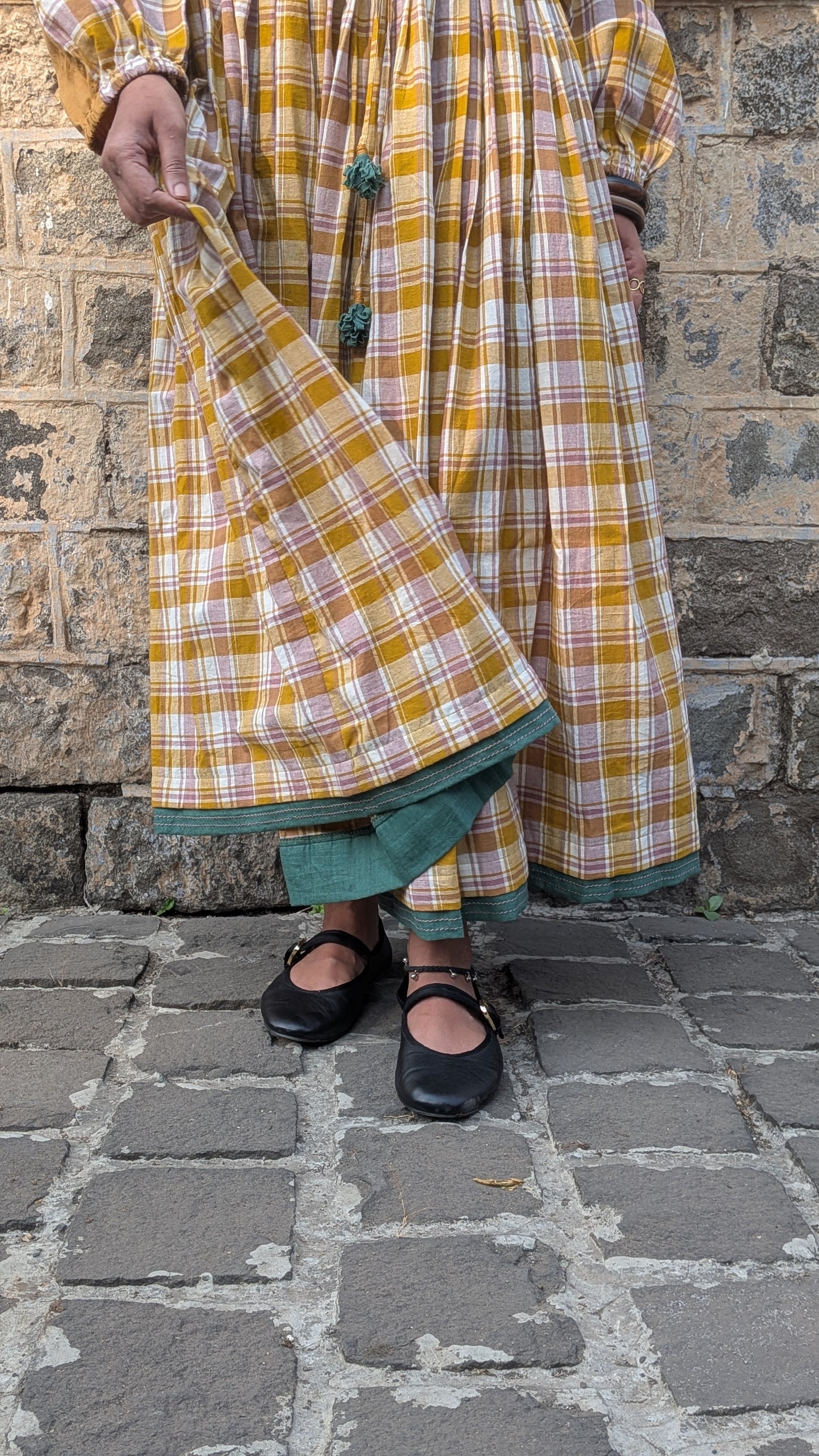 Ella long gathered skirt