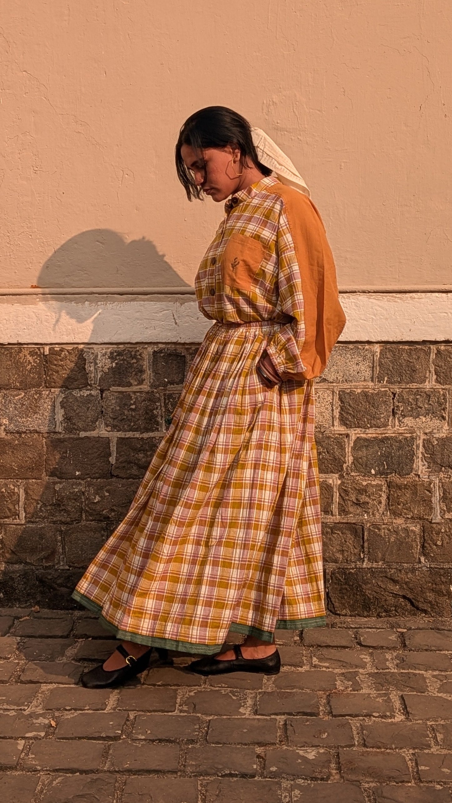 Ella long gathered skirt